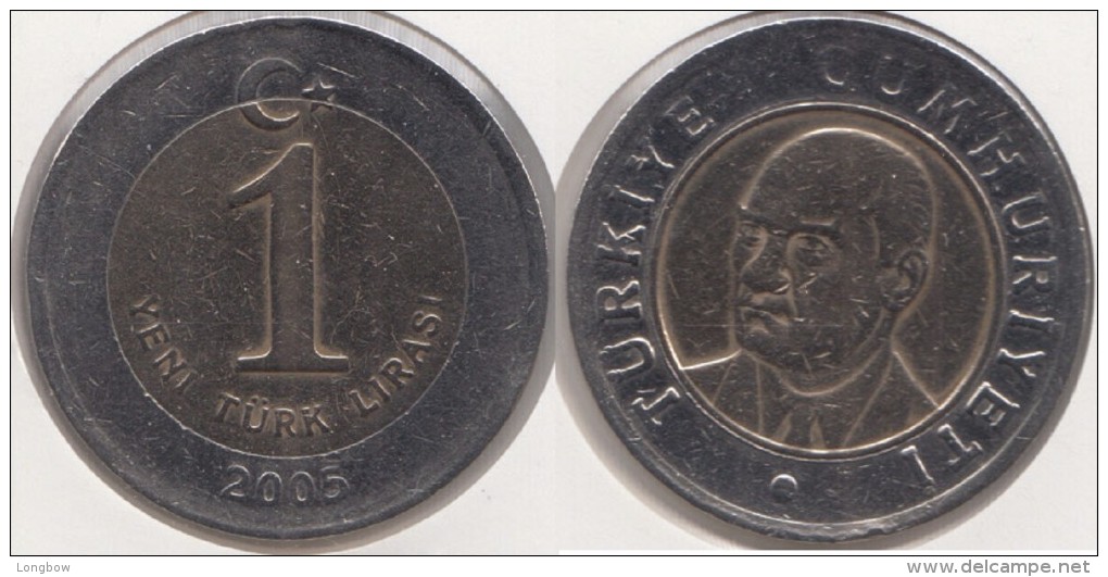 Turchia 1 Lira 2005 Km#1169 - Used - Turkey