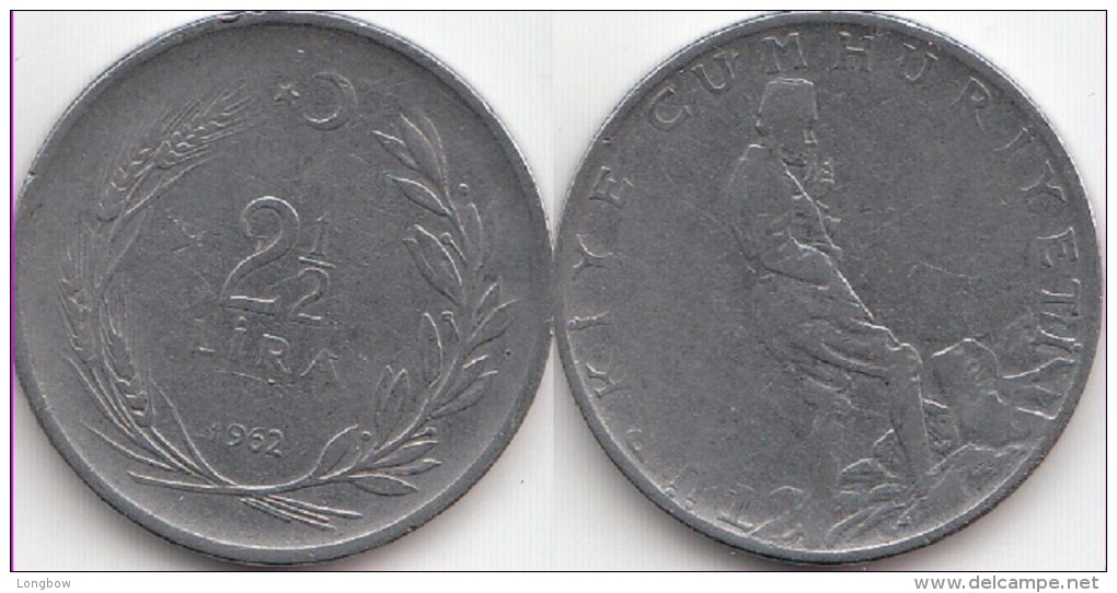 Turchia 2½ Lira 1962 Km#893.1 - Used - Türkei