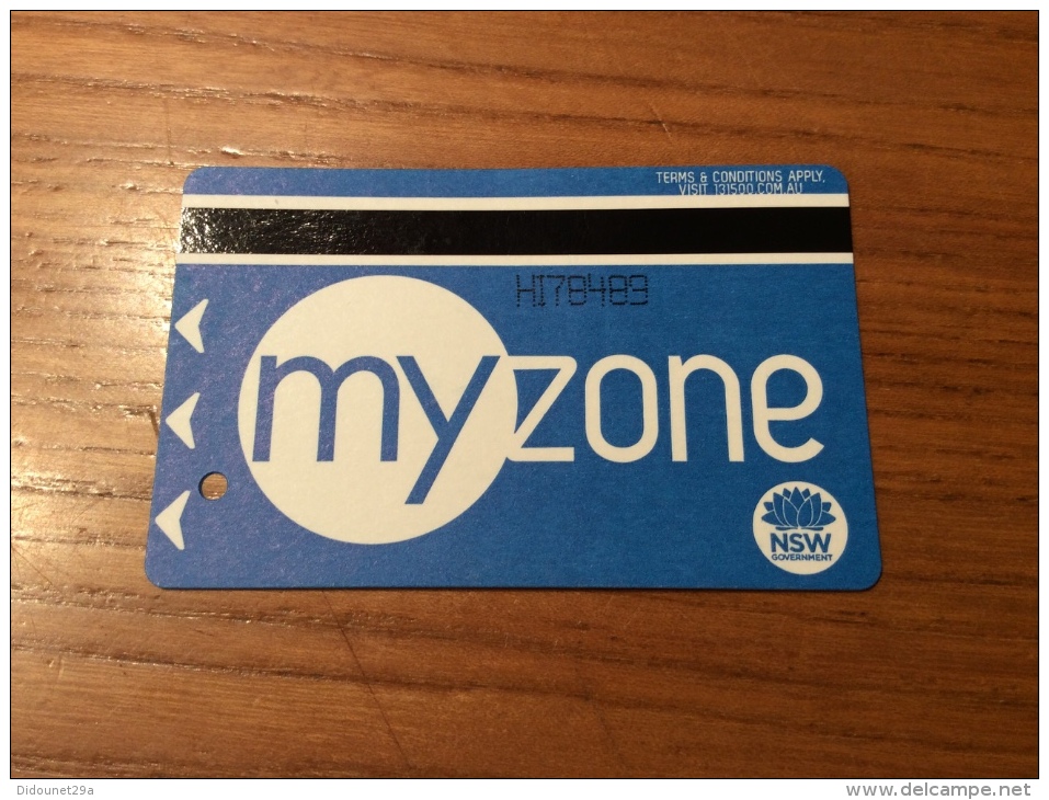 Ticket De Bus "myzone" NSW GOVERNMENT Sydney - AUSTRALIE - Mundo