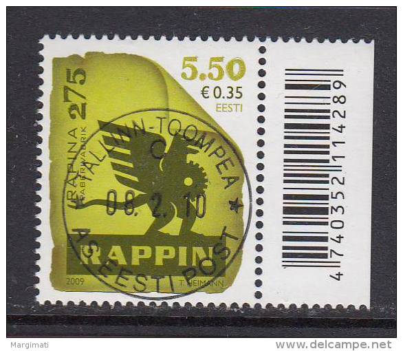 Estland 2009. 275 Years Räpina Paper Factory. 1 W. Used. Gest. - Estonia