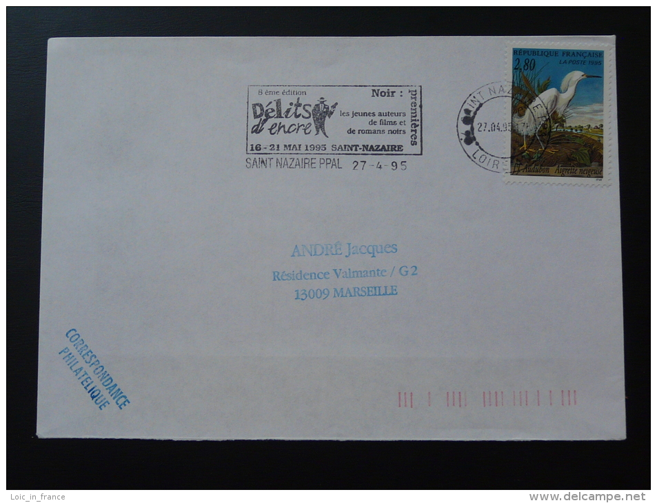 44 Loire Atlantique Saint Nazaire Festival Du Crime Film Policier 1995 - Flamme Sur Lettre Postmark On Cover - Film