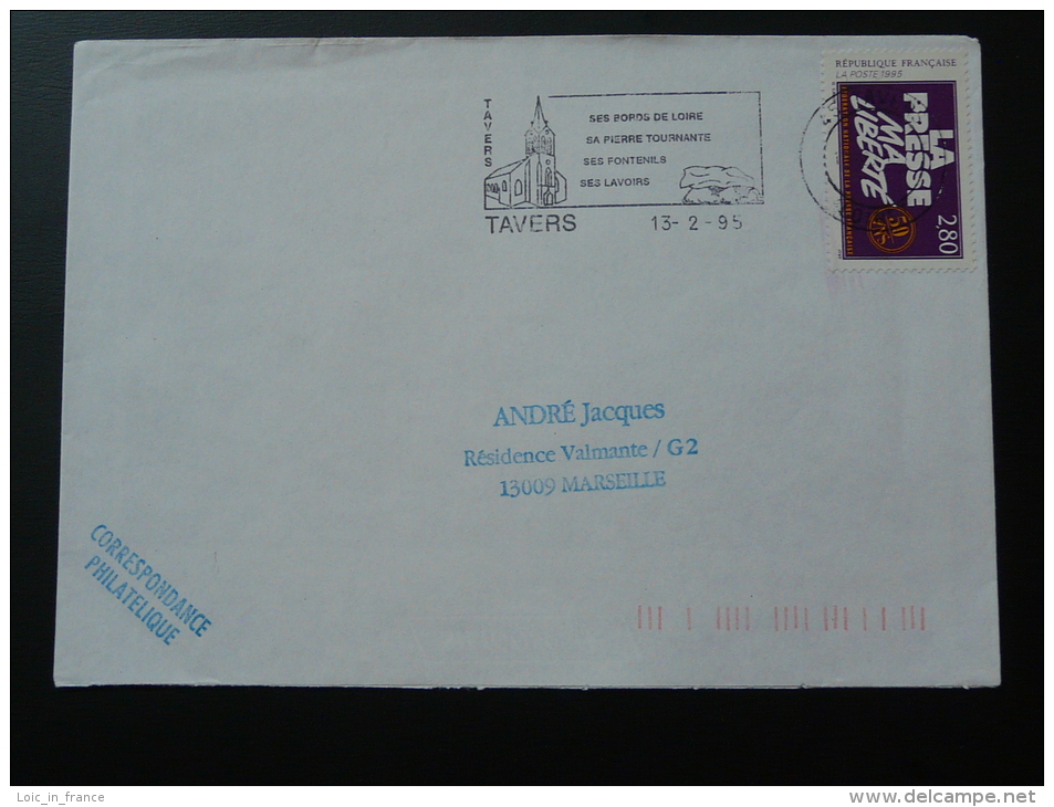 45 Loiret Tavers Dolmen - Flamme Sur Lettre Postmark On Cover - Préhistoire