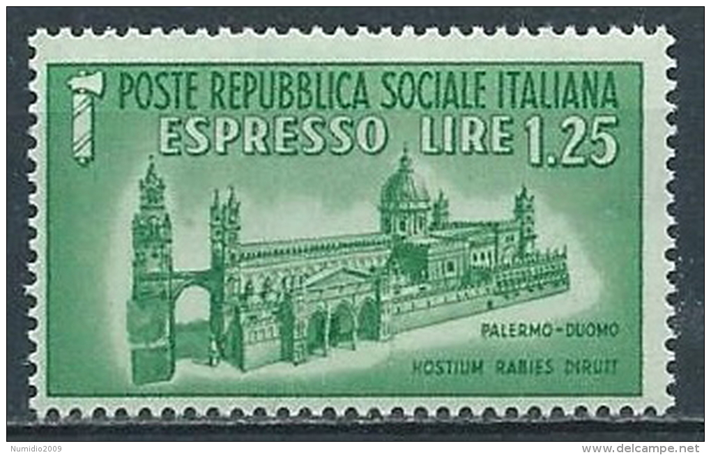 1944 RSI ESPRESSO DUOMO DI PALERMO MNH ** - VA - Posta Espresso