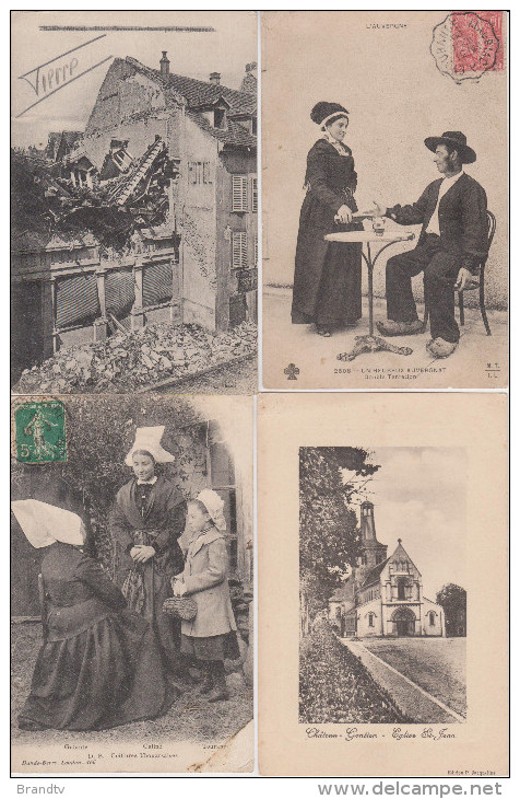 beau lot de 100 cartes postales anciennes de diverses regions de france-frais de port 8 euros (en recommandée)