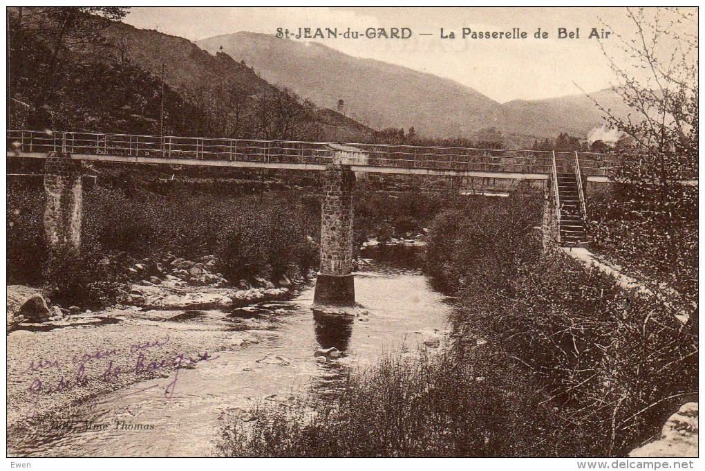 St-Jean-du-Gard. La Passerelle De Bel Air. - Saint-Jean-du-Gard