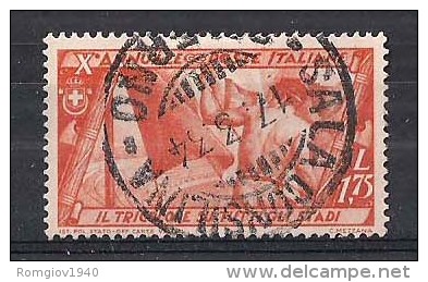 REGNO D'ITALIA   1932   MARCIA SU ROMA   SASS. 337     USATO   VF - Usati