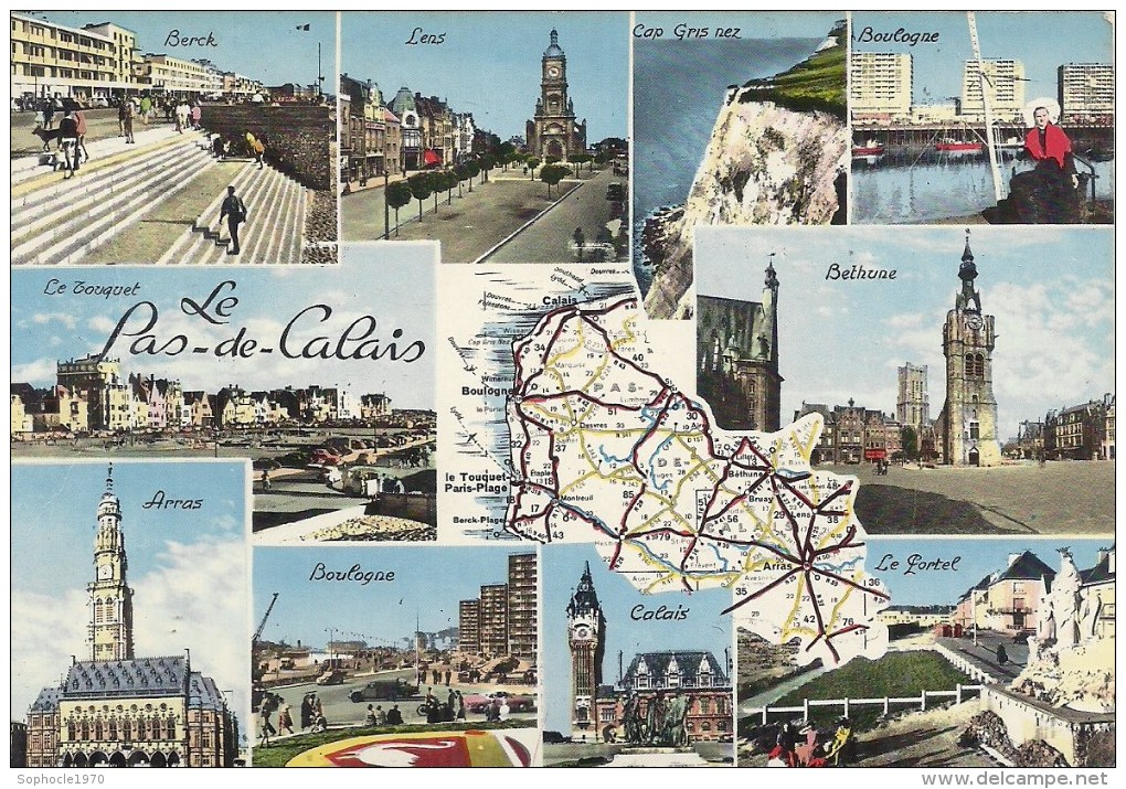 NORD PAS DE CALAIS - 62 - PAS DE CALAIS - Carte Département CPM GF Couleur Multivues Avec Les Principales Villes - Guines