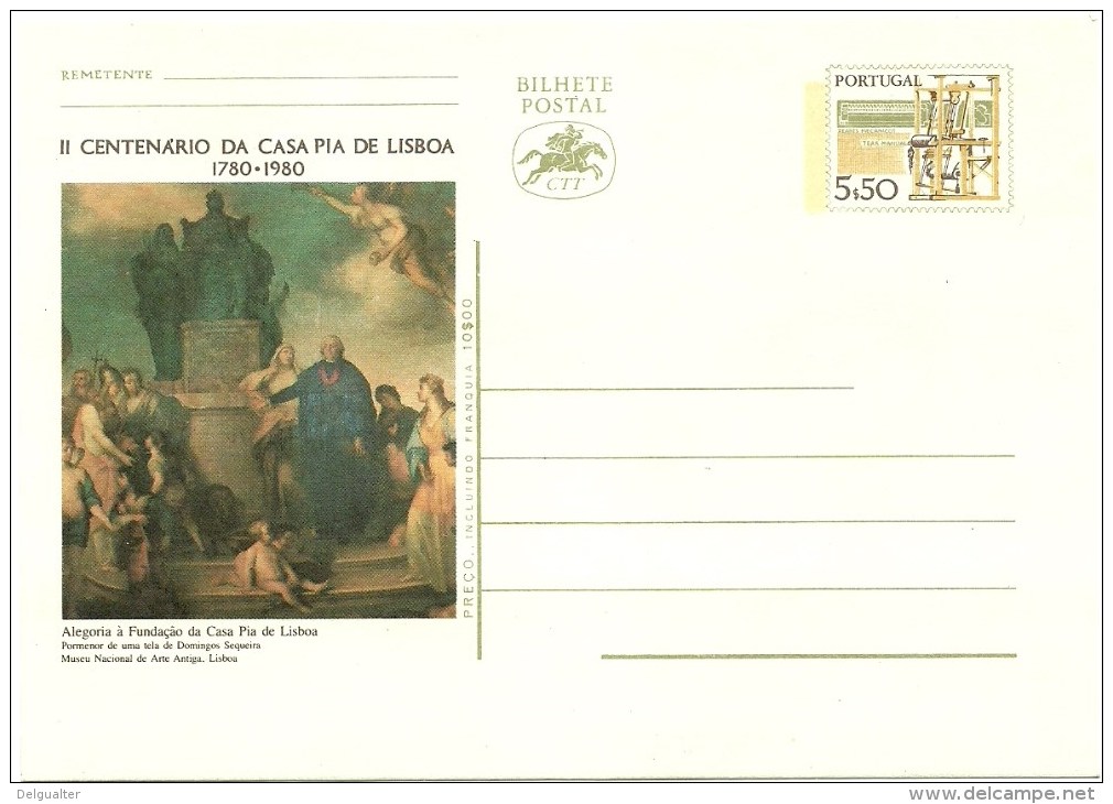 Postal Stationery - II Centenário Da Casa Pia De Lisboa 1780-1980 - Postal Stationery