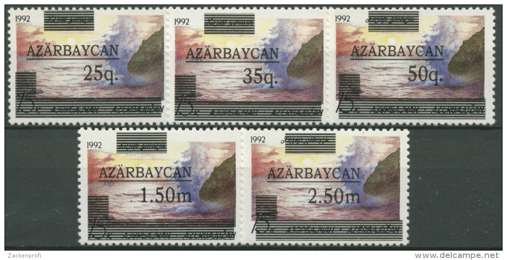 Aserbaidschan 1992 Unverausgabte Marke MiNr. II Mit Aufdruck 70/74 II Postfrisch - Azerbaïdjan