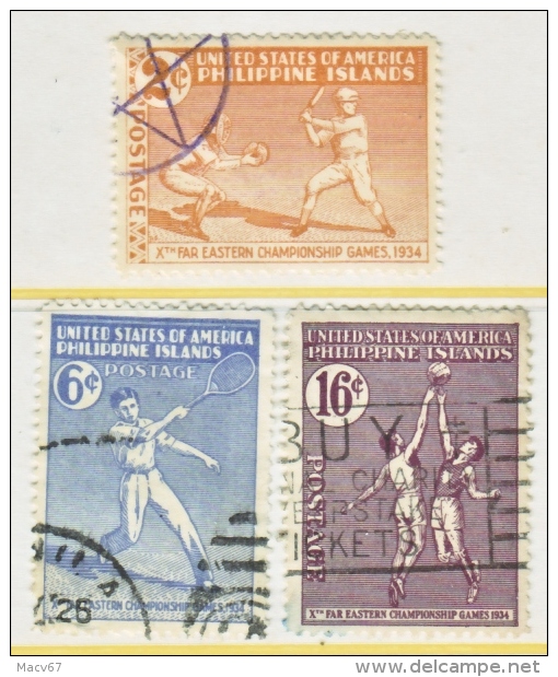 U.S.  PHILIPPINES   380-2     (o)  SPORTS  TENNIS  BASEBALL - Philippines