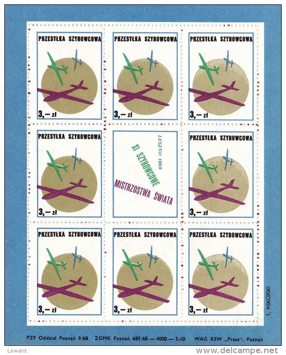 POLAND 1968 XI World Gliding Championships S/S - Planeurs