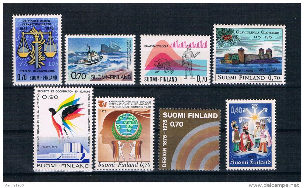 Finnland 1975 Kleines Lot 8 Werte ** - Neufs