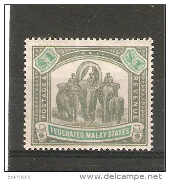 FEDERATED MALAY STATES 1900 Watermark Crown CC $1 SG 23 LIGHTLY MOUNTED MINT Cat £170 - Federated Malay States