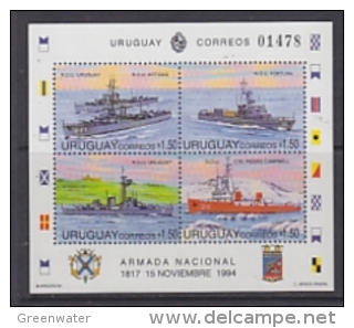 Uruguay 1994 Navy Day / Ships M/s ** Mnh (23834B) - Uruguay