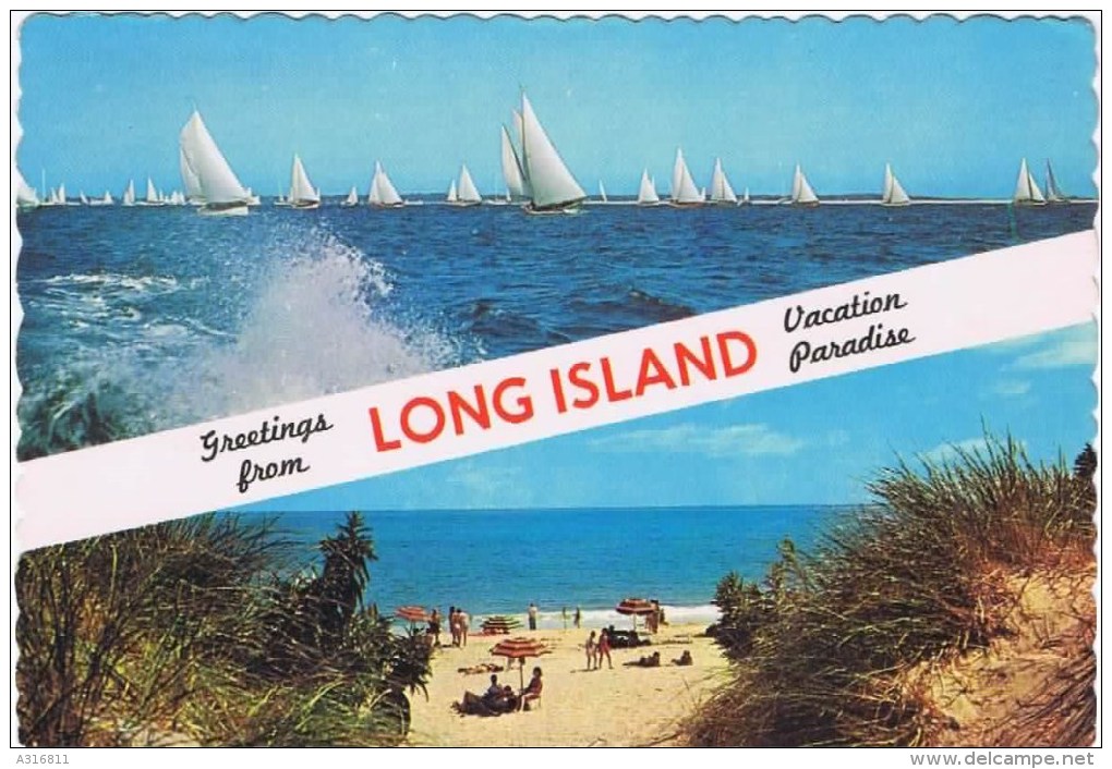 Cpm LONG ISLAND Vacation Paradise - Long Island