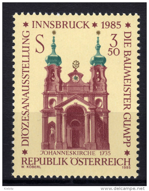 ÖSTERREICH 1985 **  Uhr, Clock - Johanneskirche In Innsbruck - MNH - Uhrmacherei