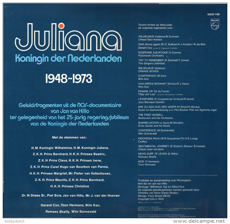 * LP *  JULIANA, KONINGIN DER NEDERLANDEN 1948-1973 (Holland 1973 EX!!!) - Andere - Nederlandstalig