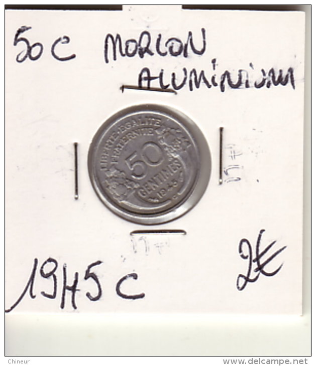 50 CENTIMES MORLON ALUMINIUM 1945C - Sonstige & Ohne Zuordnung