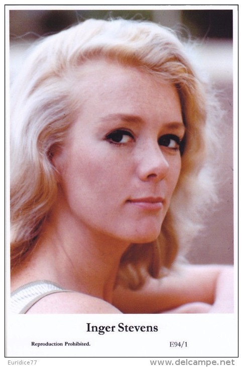 INGER STEVENS - Film Star Pin Up - Publisher Swiftsure Postcards 2000 - Sin Clasificación