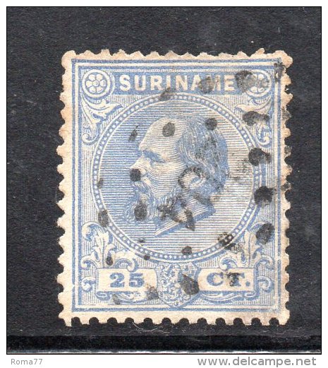 W3093 - SURINAME 1873 , 25 Cent N. 10  Usato - Suriname ... - 1975