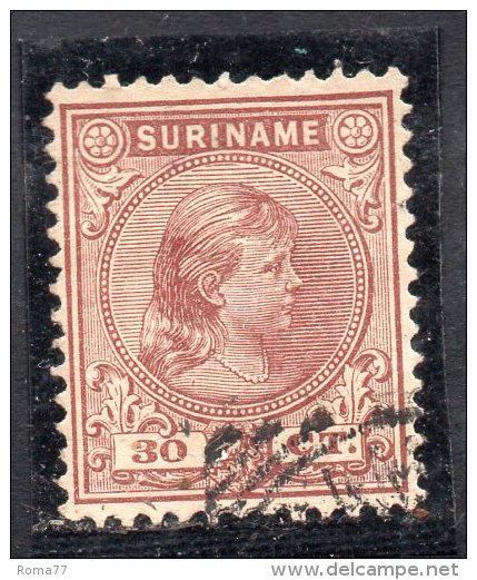 W3103 - SURINAME 1893 , 30 Cent N. 28 Usato - Suriname ... - 1975