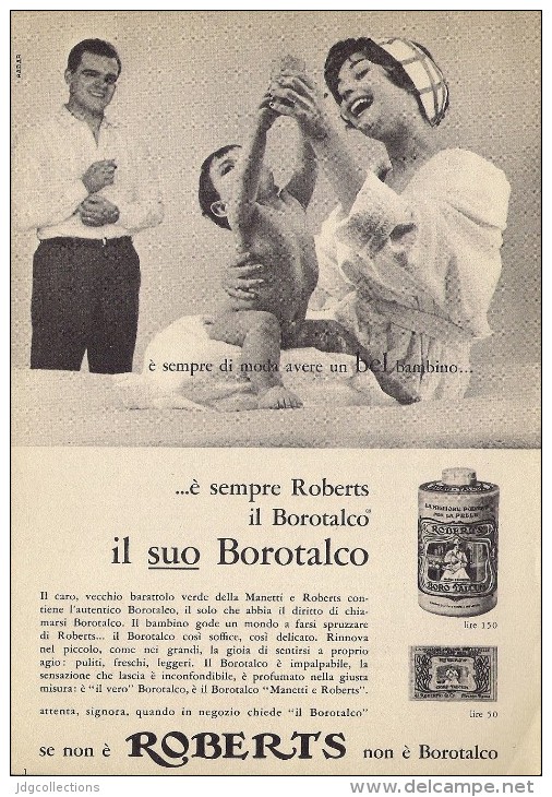 # BOROTALCO MANETTI & ROBERTS Florence 1950s Advert Pubblicità Publicitè Reklame Firenze Talc Talcum Powder Cosmetics - Zonder Classificatie