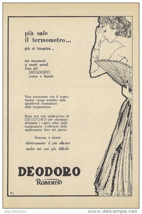 # DEODORO MANETTI & ROBERTS Florence 1950s Advert Pubblicità Publicitè Reklame Firenze Deodorant Desodorant Cosmetics - Sin Clasificación