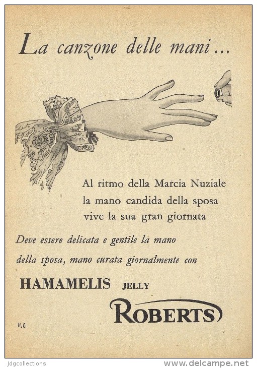 # HAMAMELIS MANETTI & ROBERTS Florence 1950s Advert Pubblicità Publicitè Reklame Firenze Jelly Hand Cream Cosmetics - Sin Clasificación