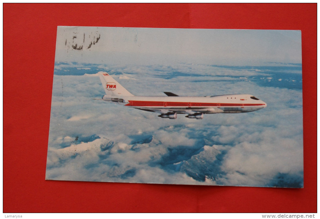 CARTE POSTALE CPSM POST-CARD BOEING AVION DE LA TWA LITHO IN USA UNITED STATES OF AMERICA  VOYAgé - 1946-....: Moderne