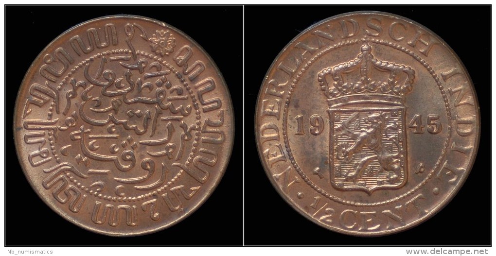 Netherlands Indies 1/2 Cent 1945- UNC - Indes Néerlandaises