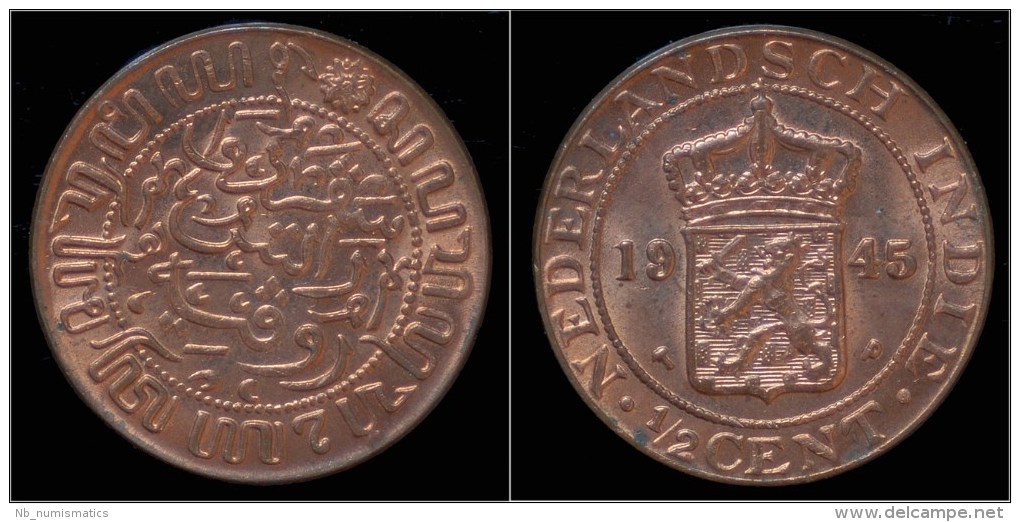 Netherlands Indies 1/2 Cent 1945- UNC - Indes Néerlandaises