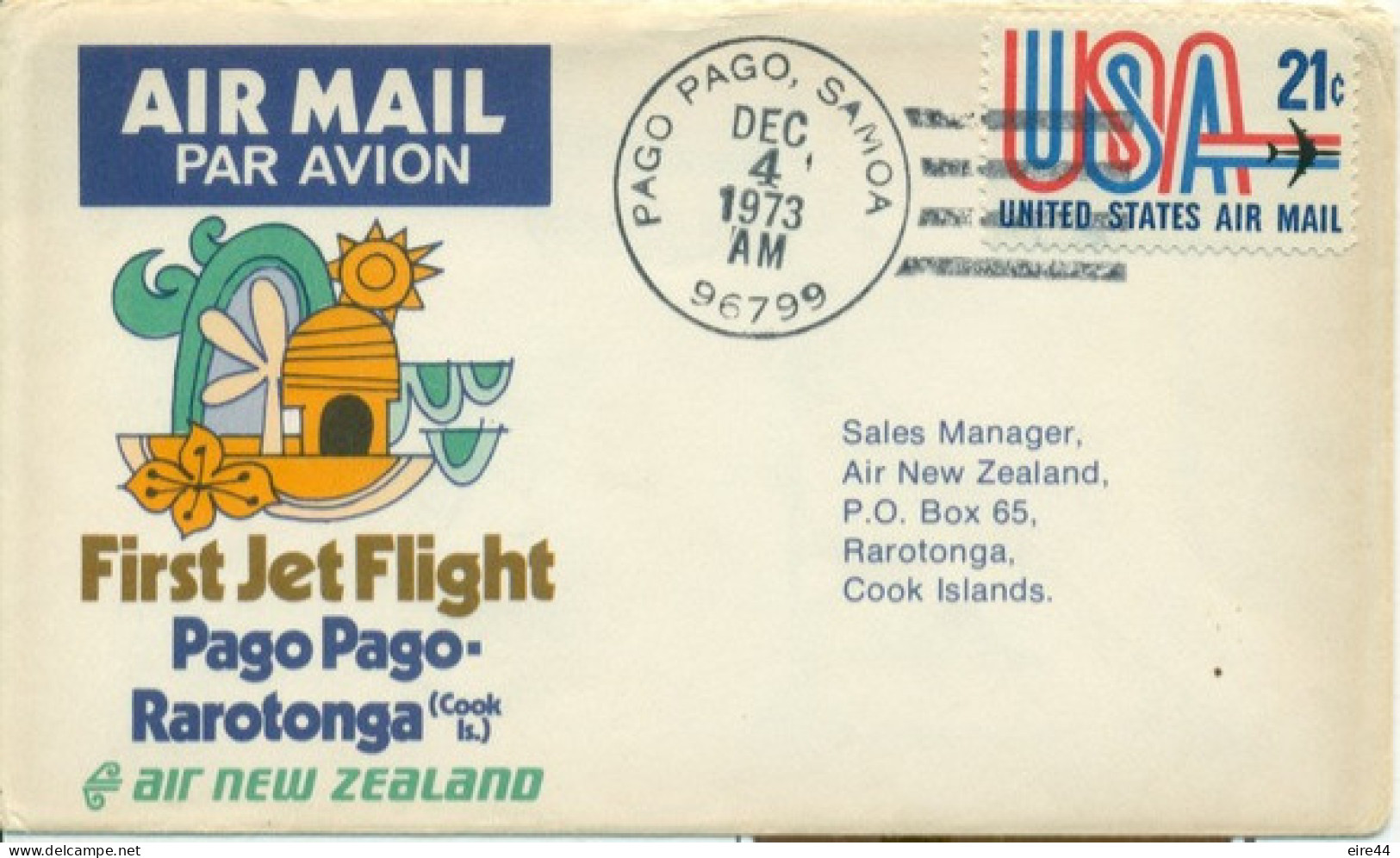New Zealand 1973 FFC First Flight Cover   Samoa - Cook Islands - Luchtpost