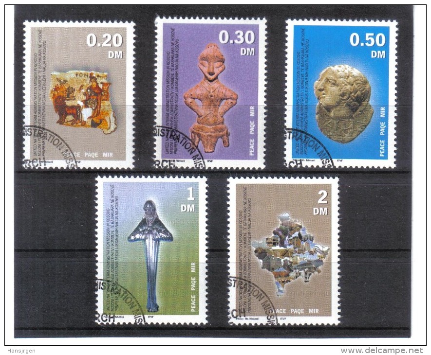 KPÖ459 UNO KOSOVO UNMIK  INTERIMSVERWALTUNG Im KOSOVO  2000 MICHL 1-5 Used / Gestempelt - Used Stamps