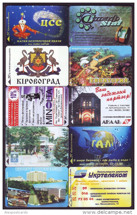 UKRAINE. 80 CHIP PHONECARDS, ALL DIFFERENT. Lot Nr. 2 - Ukraine