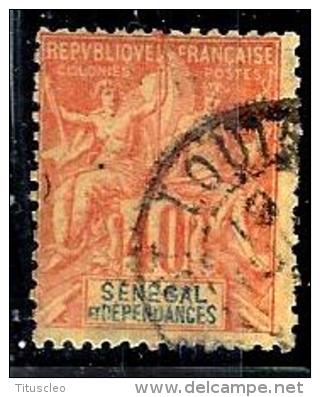 SENEGAL 17° 40c Rouge-orange - Oblitérés