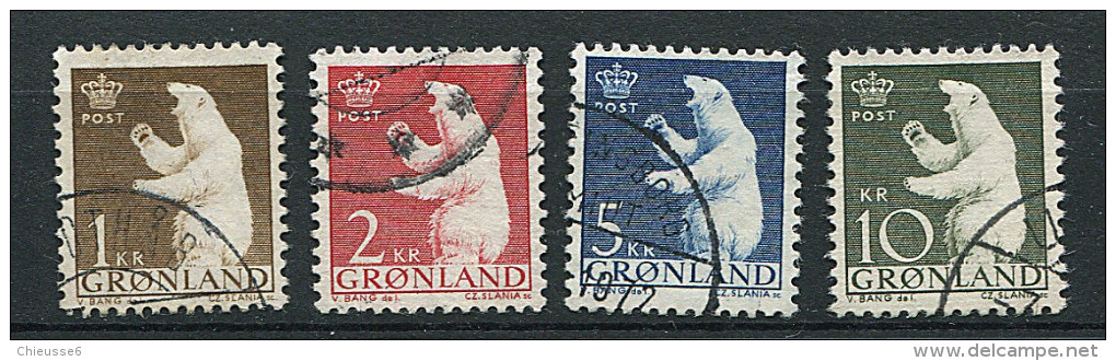 (cl 6 - P.24)  Groënland Ob N° 49 à 52 (ref. Michel Au Dos) - Ours  Polaire  - - Used Stamps