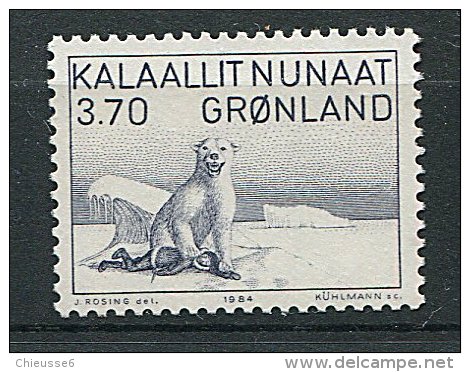 (cl 6 - P.24)  Groënland ** N° 135 (ref. Michel Au Dos) - Ours  Polaire - Unused Stamps