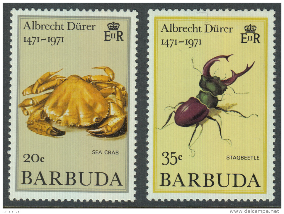 Barbuda 1971 Not Officially Issued: 500th Birthday Of Albrech Durer. Mi I-II MLH - Barbuda (...-1981)