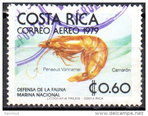 COSTA RICA 1979 Air. Conservation Of Marine Fauna - 60c Shrimp  FU - Costa Rica