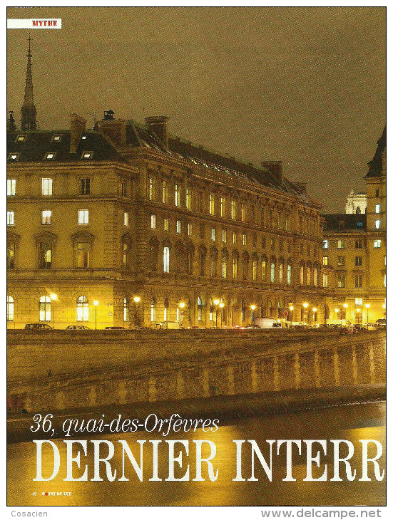 Article, 36 Quai Des Orfévres Paris, PJ, Brigade Criminelle - Autres & Non Classés