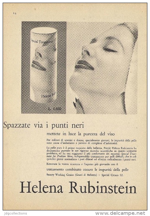 # HELENA RUBINSTEIN ROUGE & MAKE UP, ITALY 1950s Advert Pubblicità Publicitè Reklame Lipstick Rossetto Lapiz Beautè - Non Classificati