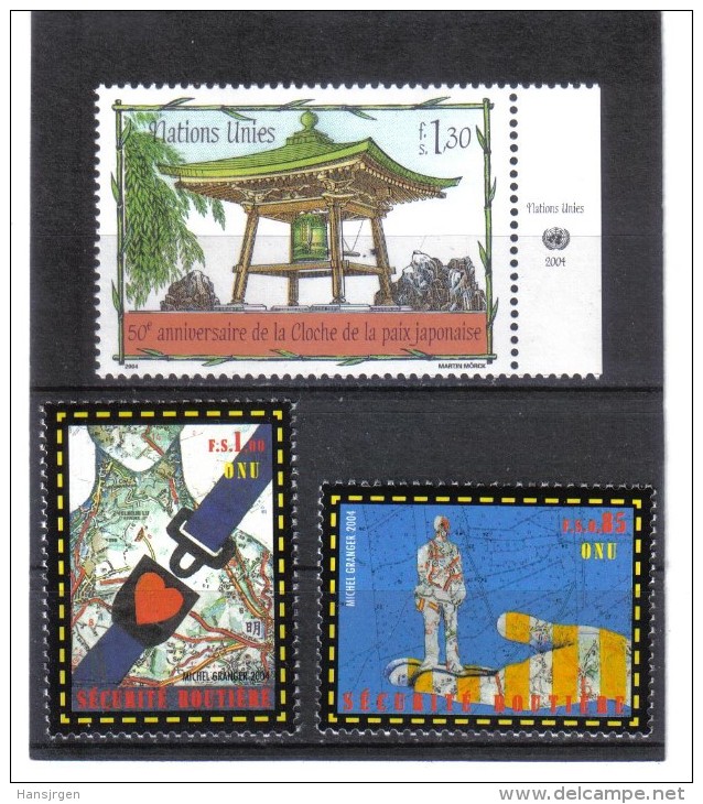 KPÖ430 UNO GENF 2004 MICHL 492/93 Und 494 ** Postfrisch - Unused Stamps