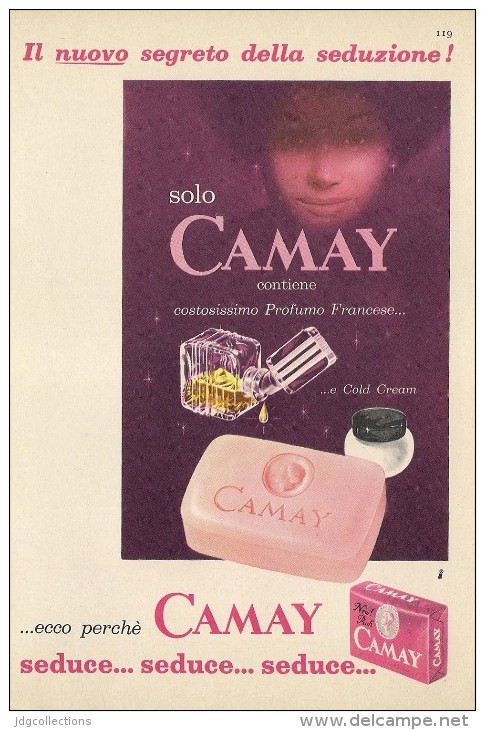 # CAMAY SOAP PROCTER & GAMBLE, ITALY 1950s Advert Pubblicità Publicitè Reklame Sapone Savon Jabon Seife - Unclassified