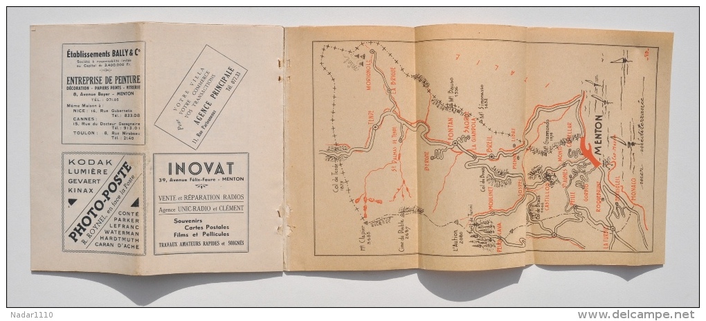 MENTON - Guide du visiteur, 1949 - 52 pages.