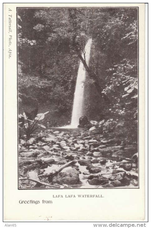 Lafa Lafa Waterfall Samoa, Nature Scene, Greetings From, C1900s Vintage Postcard - Samoa