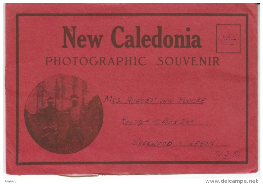 New Caledonia Souvenir Multi-view Fold Out Street Scenes Casino Tourism Countryside, C1920s Vintage Postcard Folder - New Caledonia