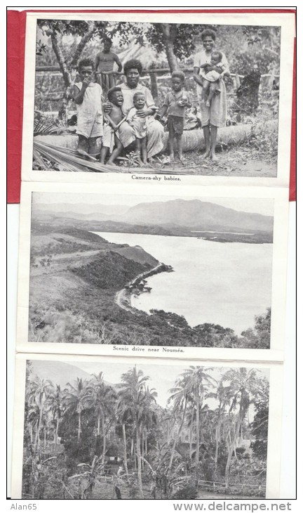 New Caledonia Souvenir Multi-view Fold Out Street Scenes Casino Tourism Countryside, C1920s Vintage Postcard Folder - New Caledonia