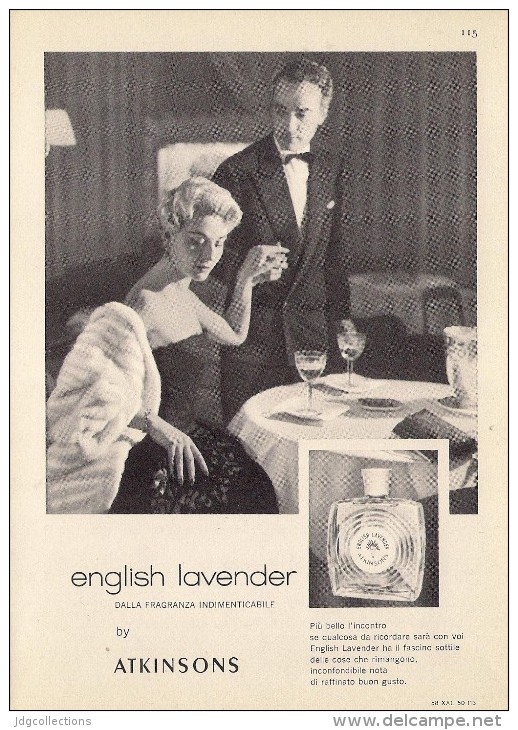 # ATKINSONS ENGLISH LAVENDER 1950s Italy Advert Pubblicità Publicitè Reklame Parfum Perfume Profumo Cosmetics - Sin Clasificación