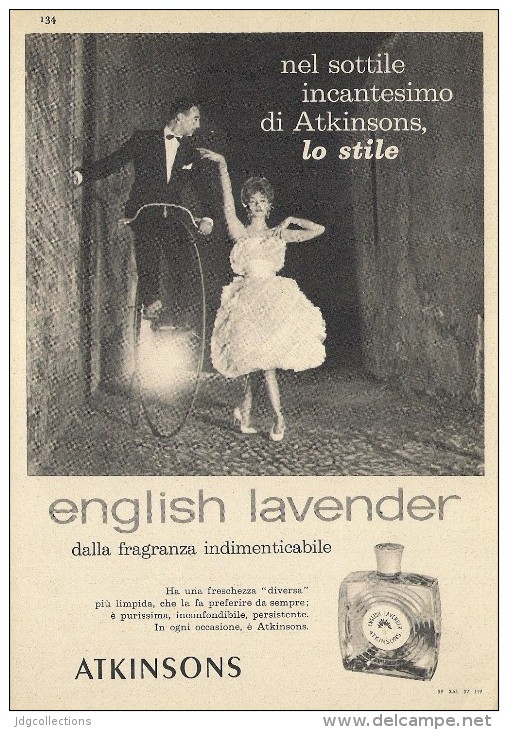 # ATKINSONS ENGLISH LAVENDER 1950s Italy Advert Pubblicità Publicitè Parfum Perfume Profumo Cosmetics Old Bike - Non Classés