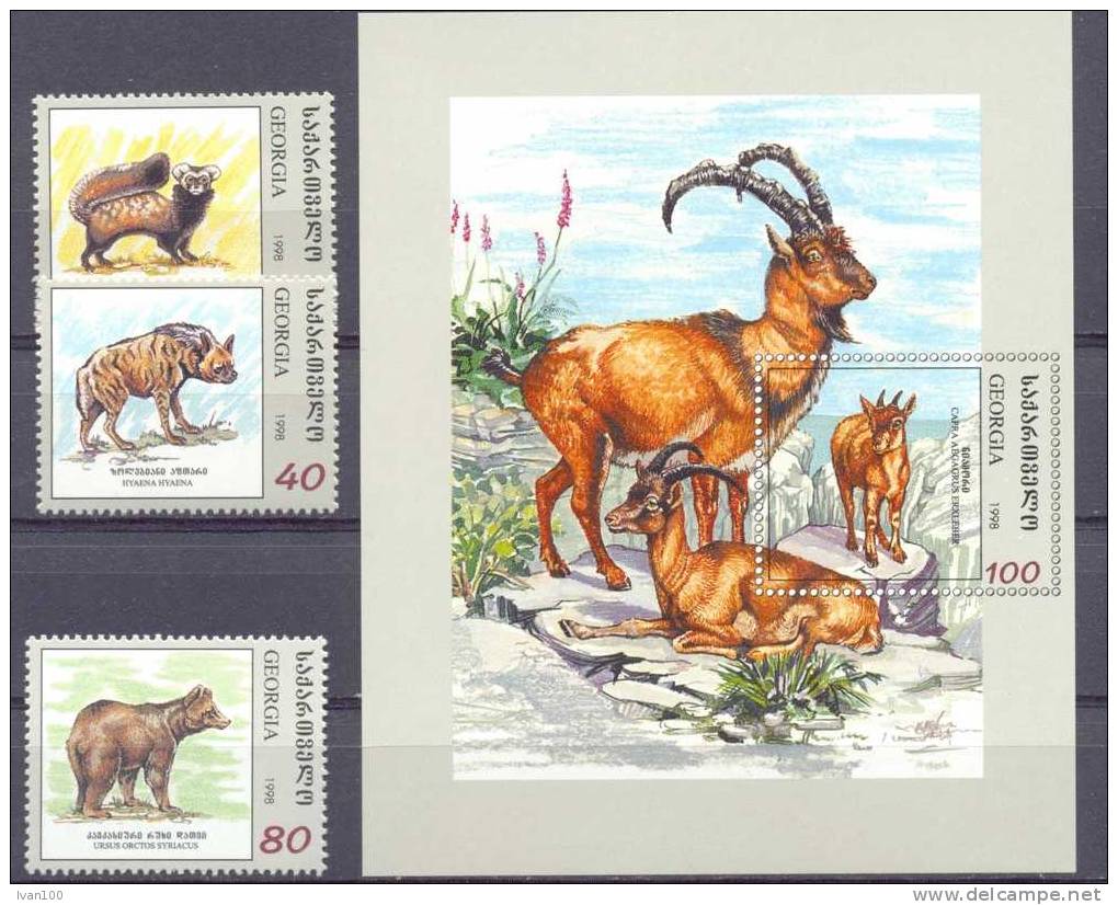 1999. Georgia, Animals, 3v + S/s, Mint/** - Georgia